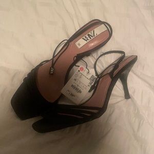 Zara Sling-back strappy heels